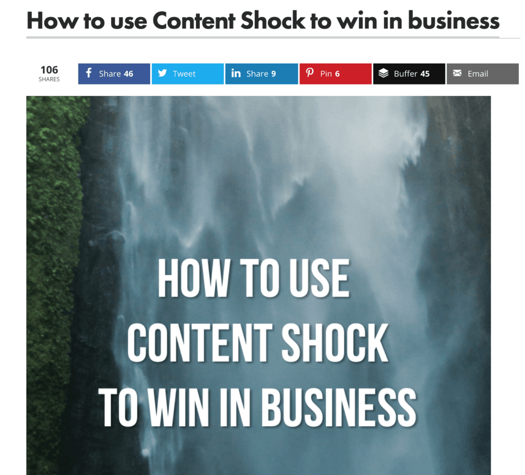 How to use content shock to win in business