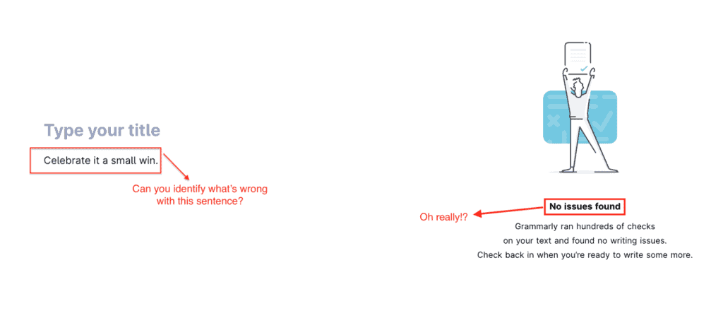 Grammarly missing on errors