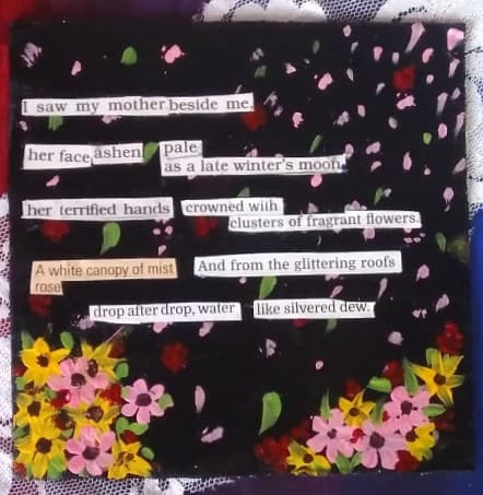 Ransom Note Poetry done from magazine and textbook cutouts