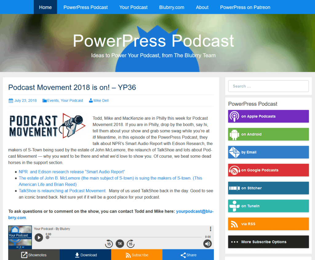 Powerpress Podcast plugin