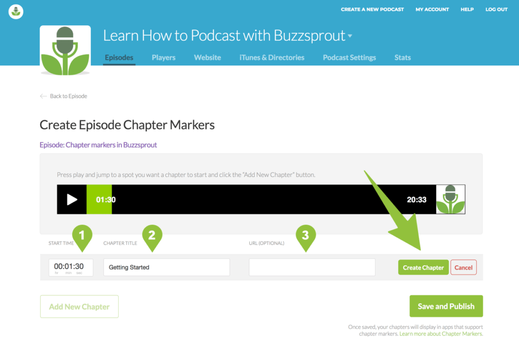 Creating episode chapter markers