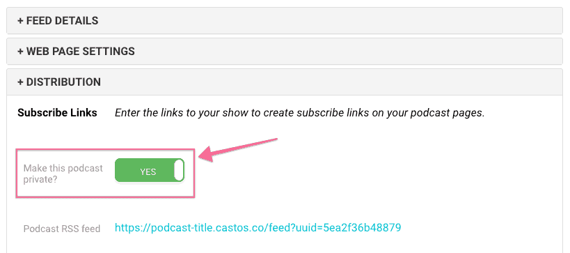 Distribution and Subscription links