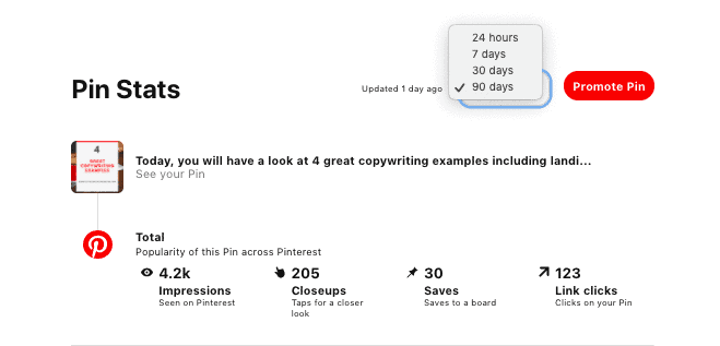 Pin statistics about a repinned board