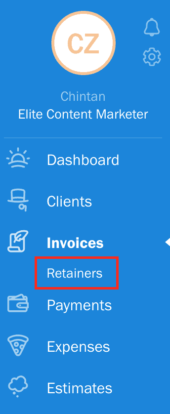 Setting up retainers on Freshbooks