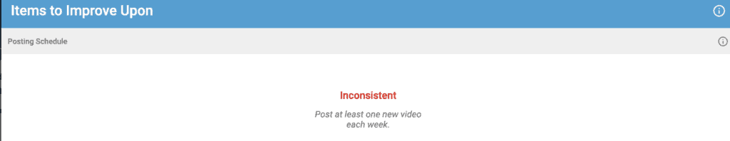 Inconsistent posting, upload atleast one video a month