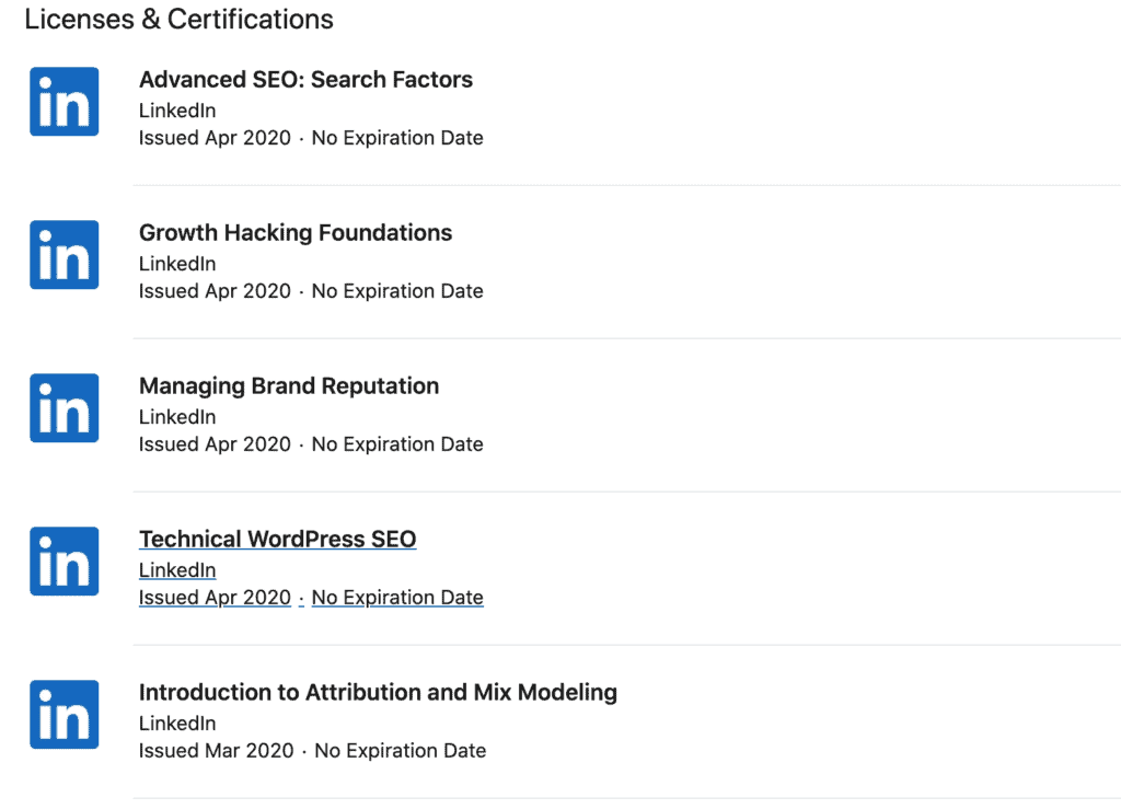 best linkedin learning certifications