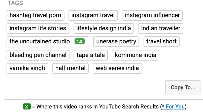 Search rankings available on Tubebuddy review