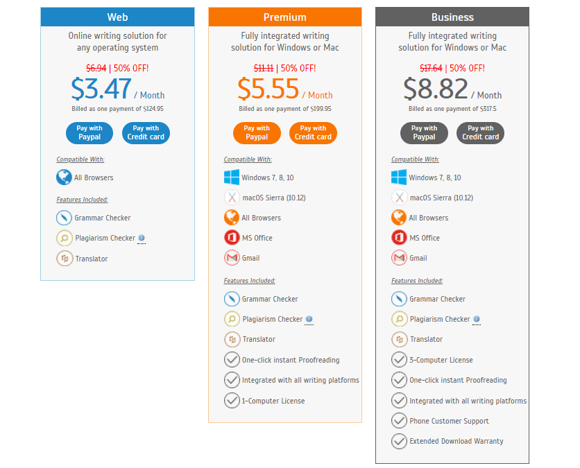 Three year price Plan on Whitesmoke