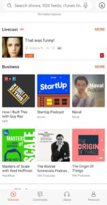 Castbox app's interface for Best Podcast Listening Apps