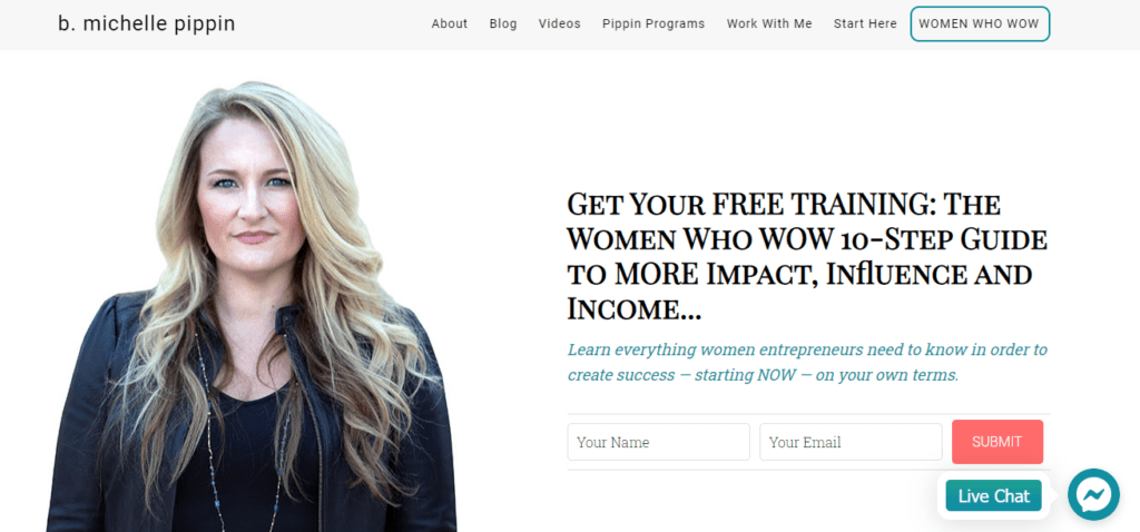 The homepage of B.Michelle Pippin where you can Get Paid To Write