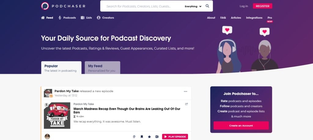 Listener Numbers, Contacts, Similar Podcasts - Chutzpah Podcasts