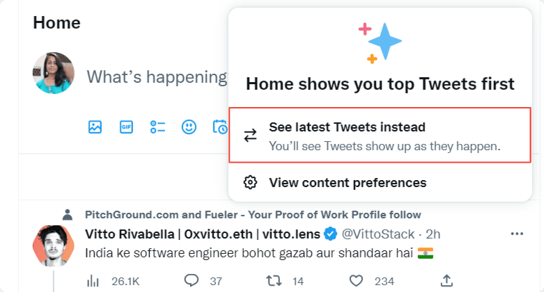 Using Latest tweets option