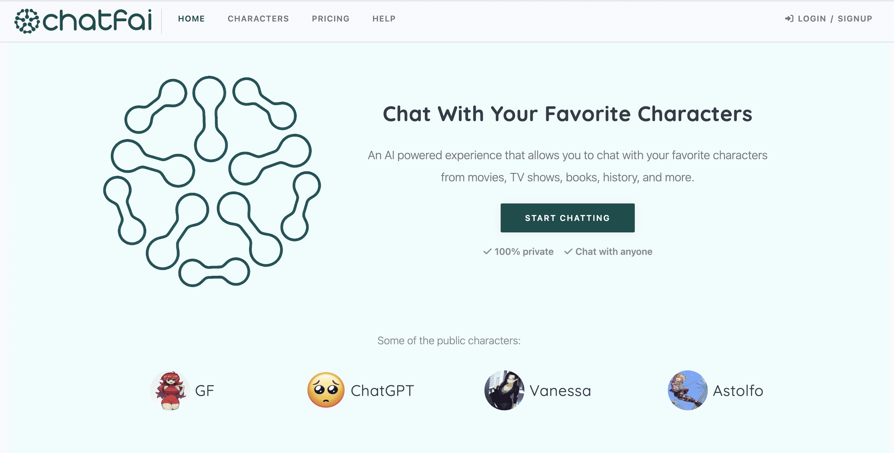 ChatFAI homepage