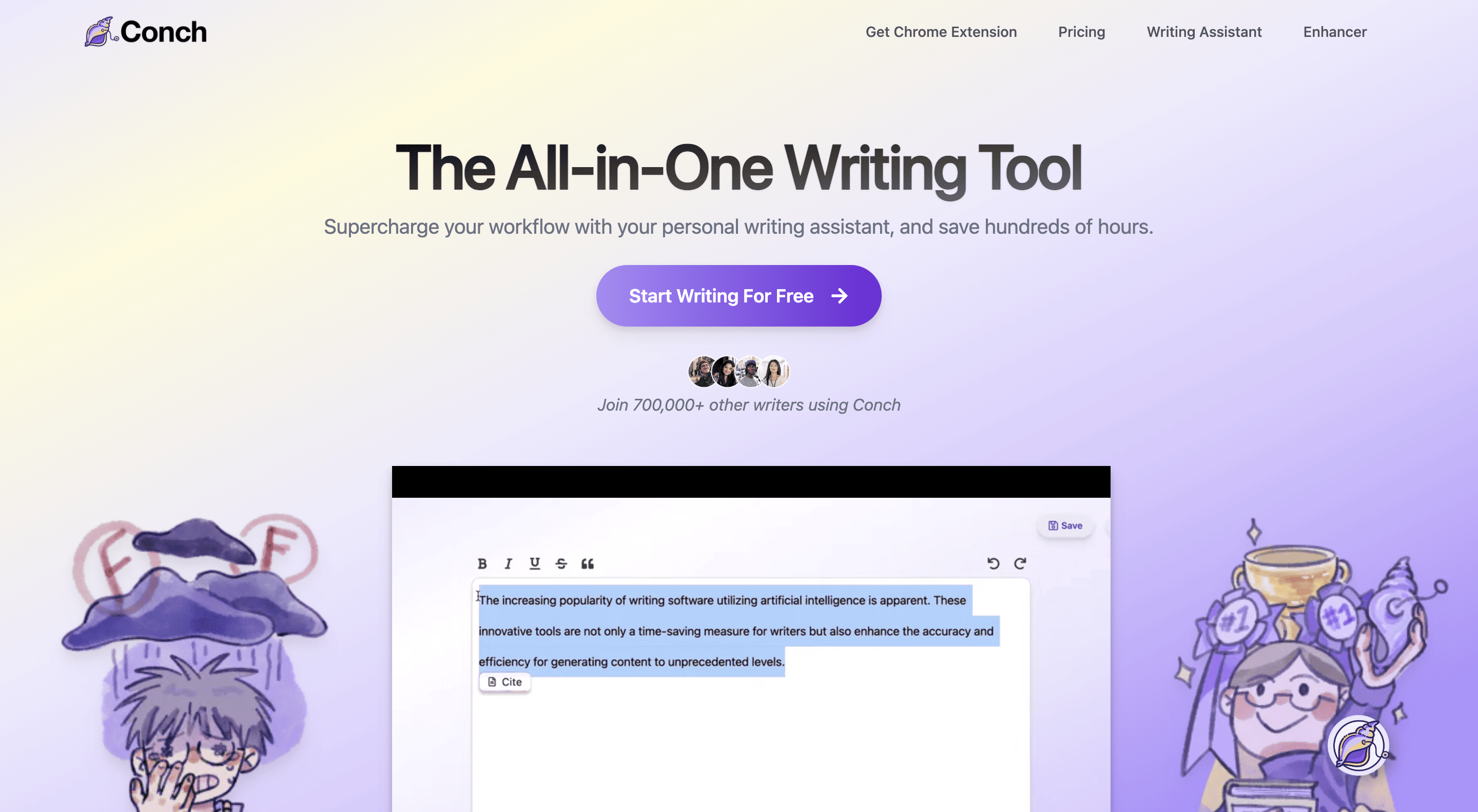 Conch AI homepage