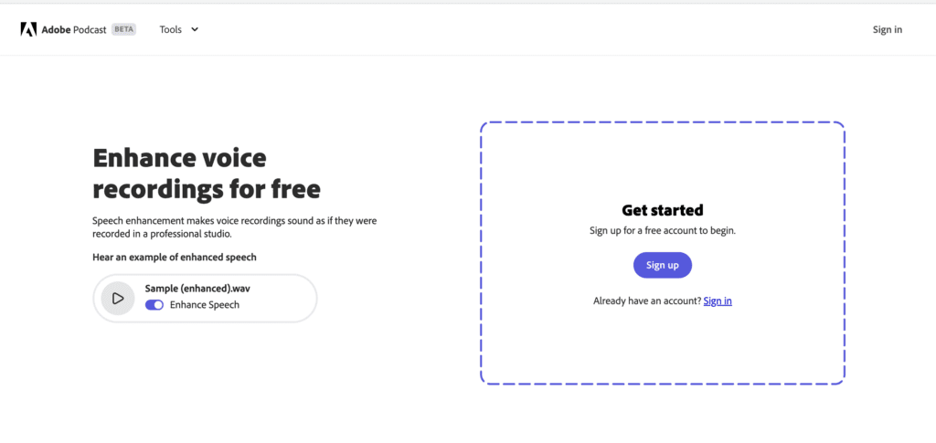 Adobe Speech Enhancer - AI For Creators Marketplace
