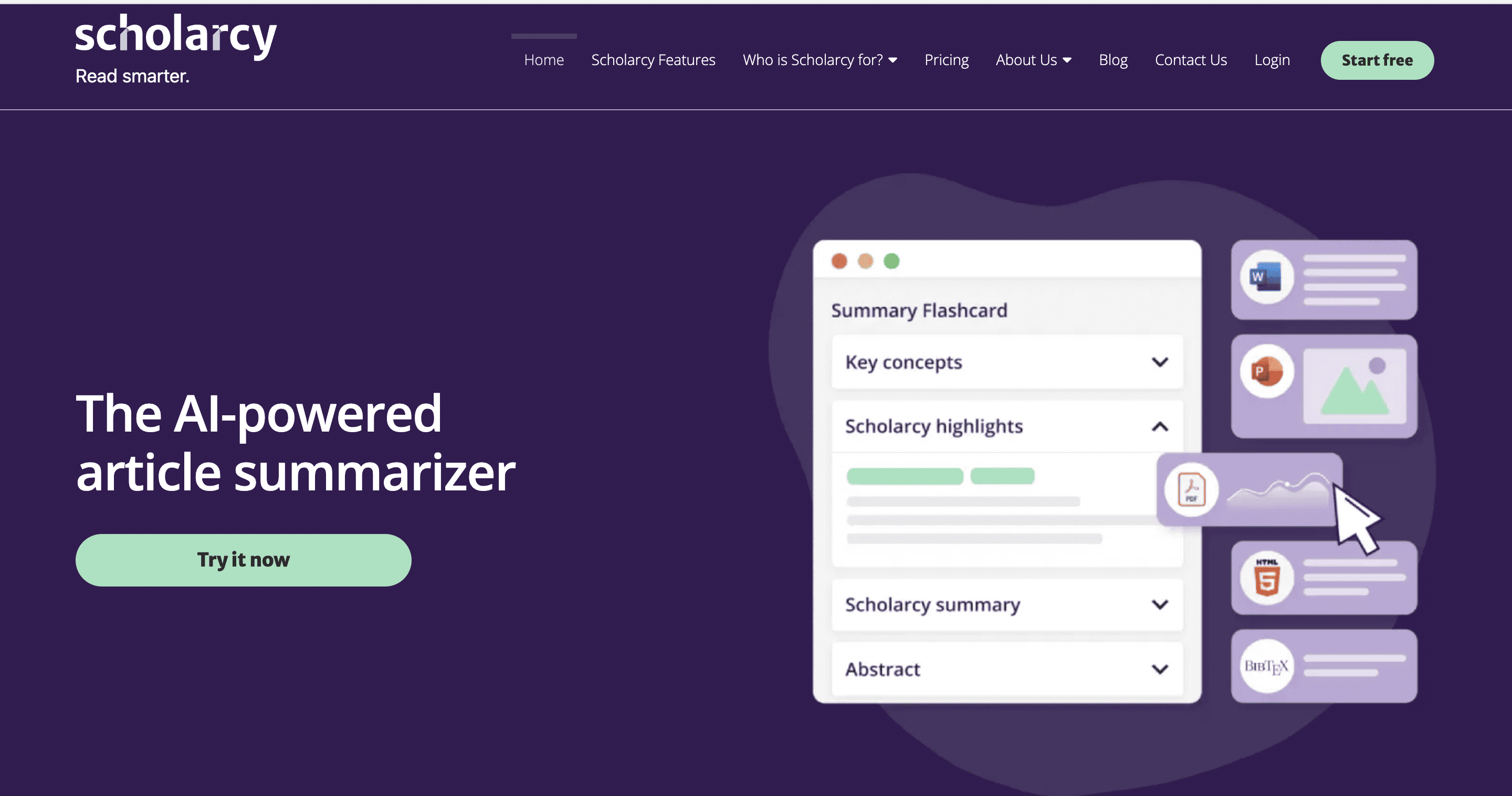 scholarcy homepage