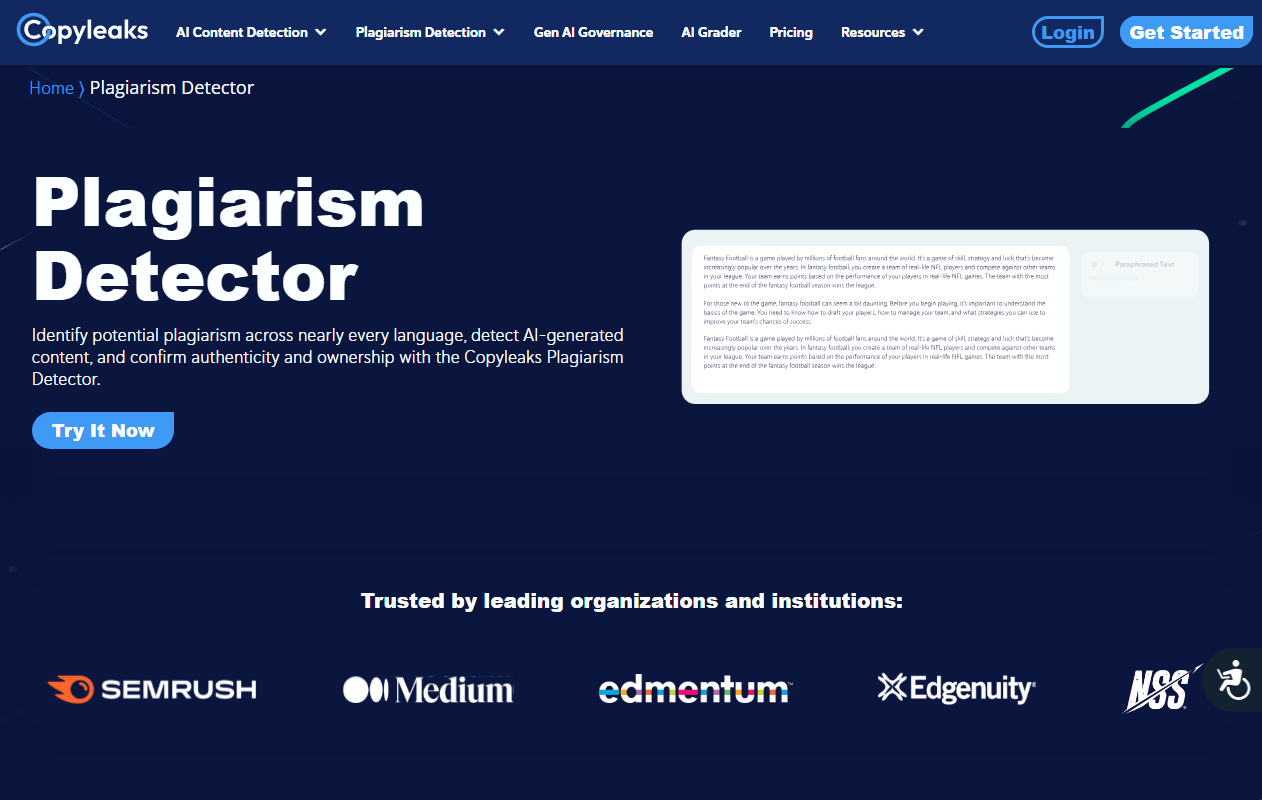 Copyleaks plagiarism detector ai for creators database