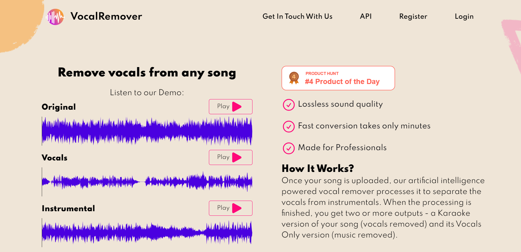 VocalRemover AI For Creators Marketplace